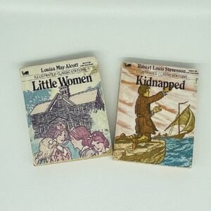 Illustrated Classics by Moby Books 2 book lot - Little Women, Kidnapped
