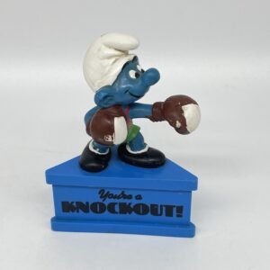 Smurfs - Vintage You’re a Knockout Smurf-a-gram Figurine with black text