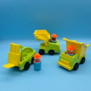 Fisher Price Little People Lift and Load Vehicle and Figure Lot