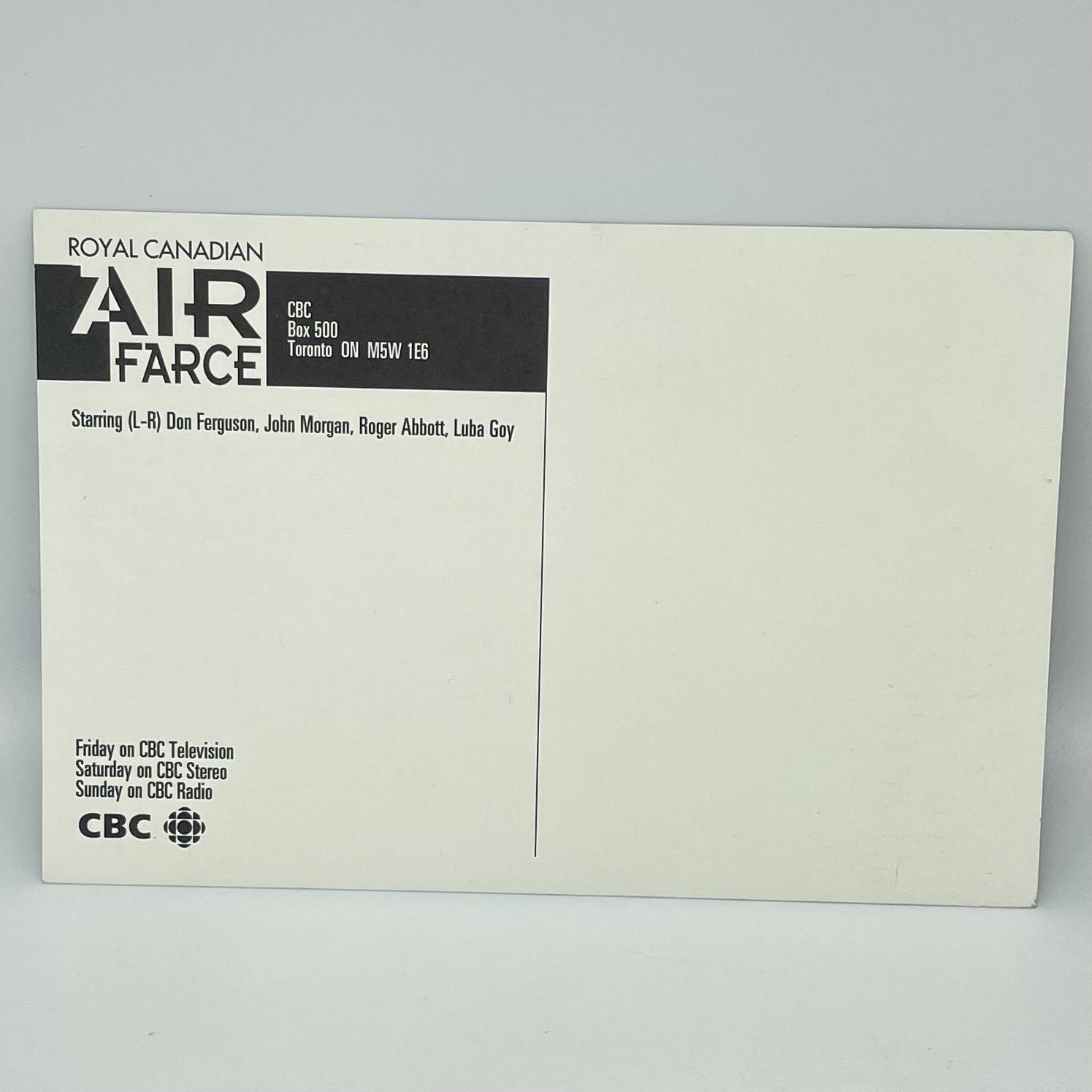 Royal Canadian Air Farce autographed postcard 1990s - Image 2