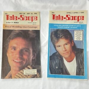MacGyver - TV Magazine Lot of 2 issues from 1986-1990