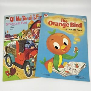 Old MacDonald’s Farm and Disney’s Orange Bird Sticker Fun Books 1970s