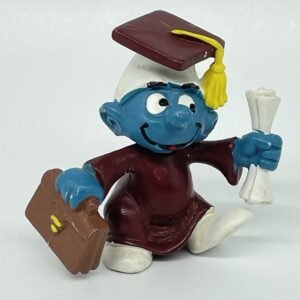 Smurfs - Vintage Graduation Smurf Figurine #20130 (purple gown)