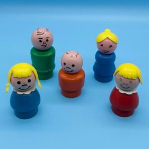 Fisher Price Little People Family Figures - Wooden Heads Lot 2
