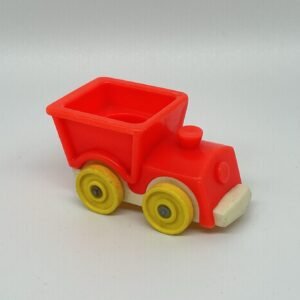 Fisher Price Little People 1970s-1980s Small Orange Train Engine