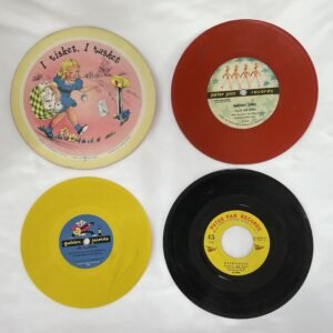 Lot of 4 miscellaneous kids records from 1950s era