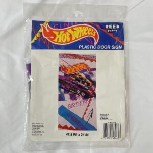 Hot Wheels Birthday Plastic Door Sign 1990 sealed
