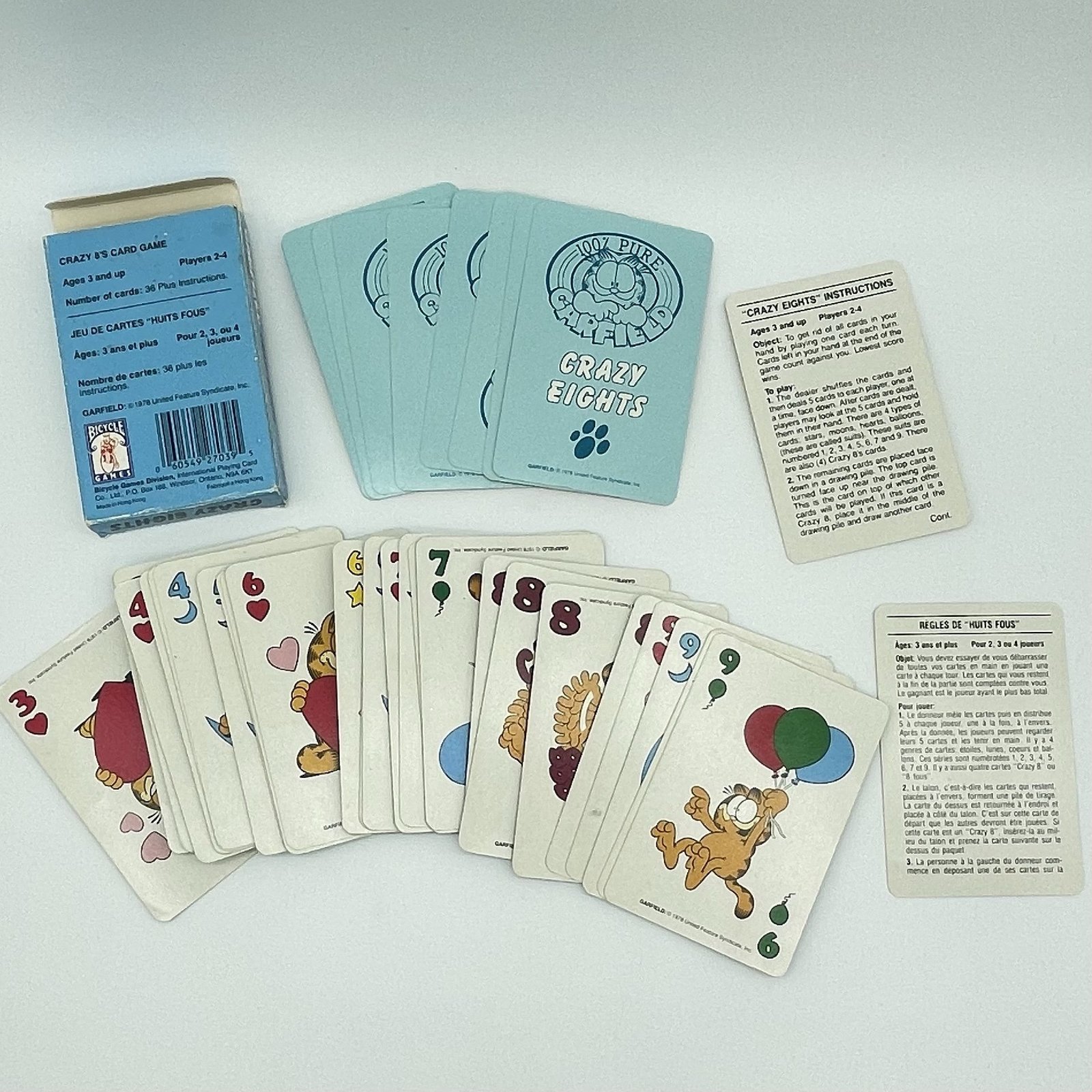 Garfield Crazy Eights Card Game 1978 - Image 2