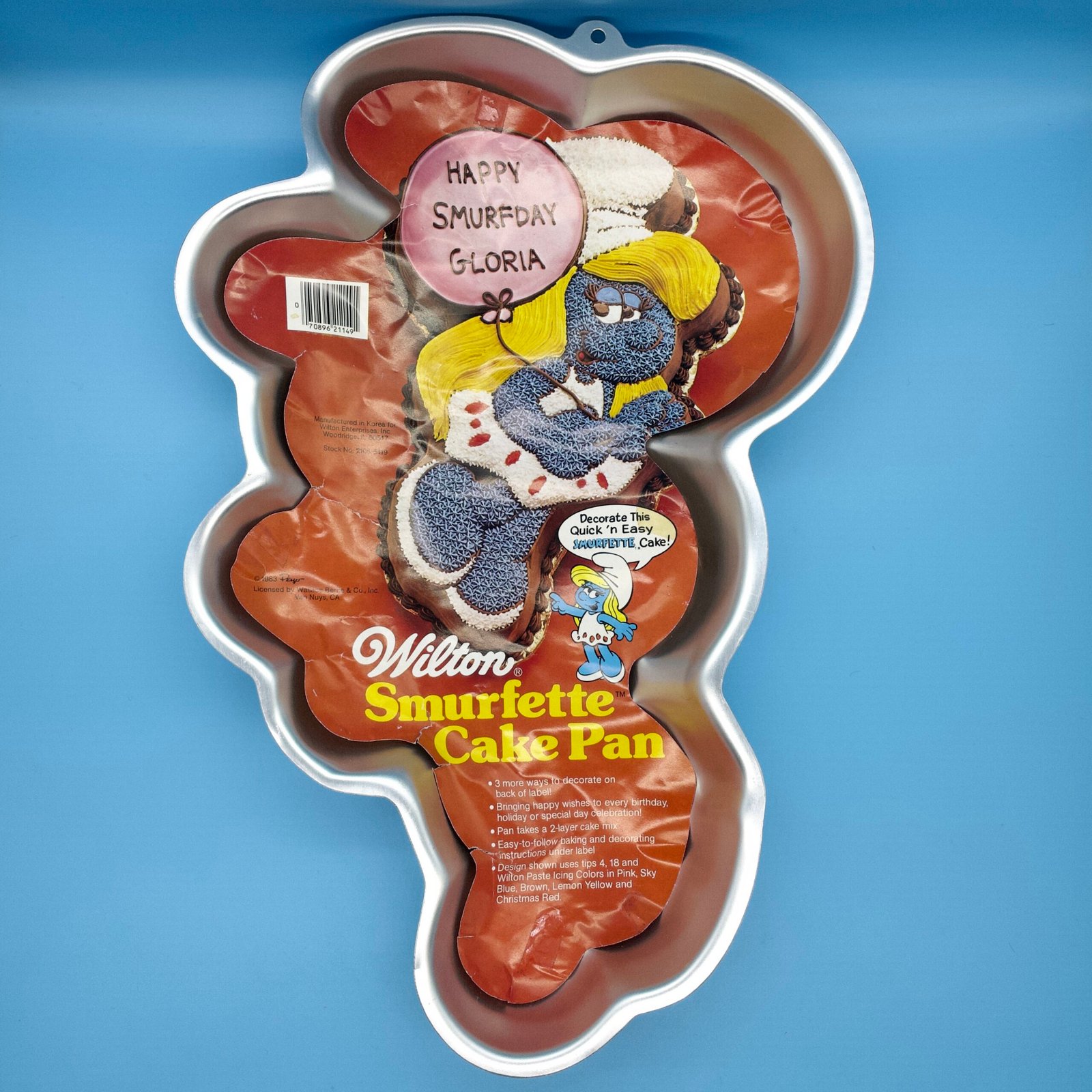 Smurfette 16” Cake Pan from Wilton 1983
