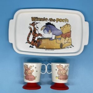 Winnie the Pooh Vintage Plastic Tray and Cups