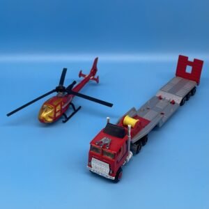 Majorette Truck and Trailer with Gazelle Medic Helicopter #371