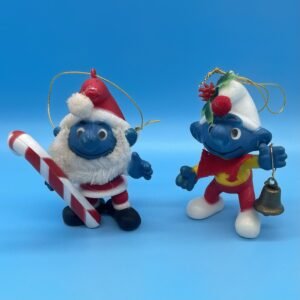 Smurfs 3” Christmas Ornaments by Alderbrook 1980s