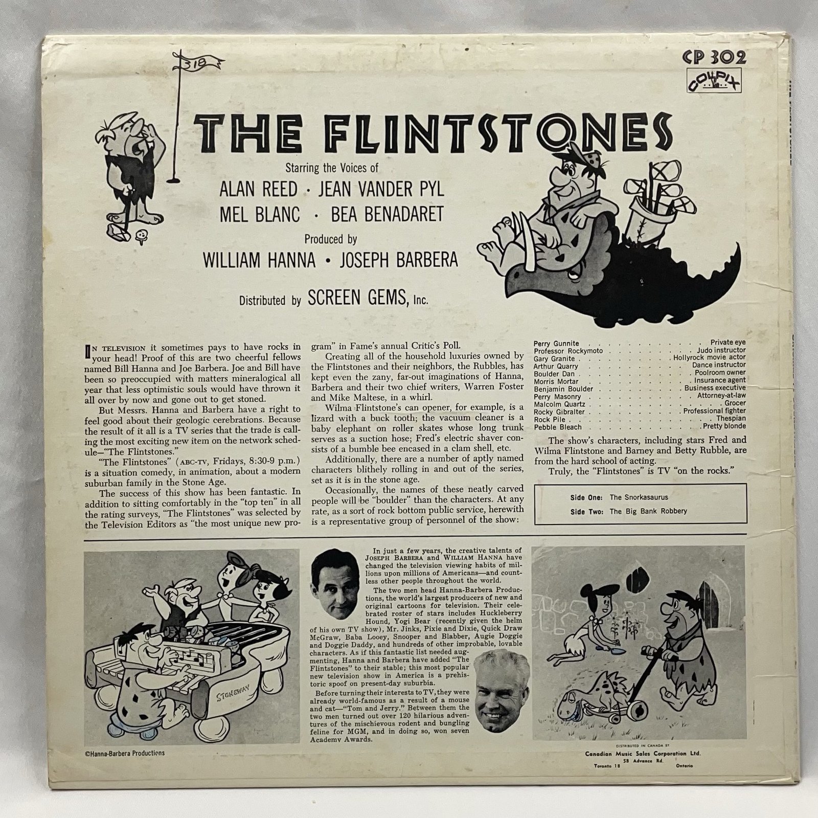 Flintstones Original TV Soundtrack LP 1961 - Image 2