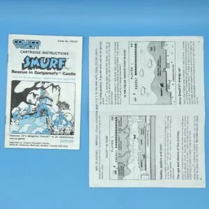Colecovision Smurf Rescue in Gargamel’s Castle Game Manual 1982 Canadian English/French