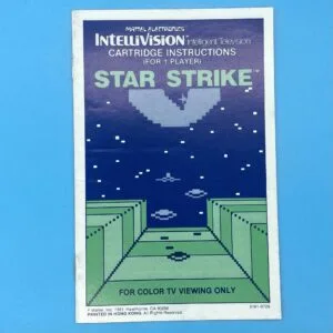 Intellivision Star Strike Game Instructions 1981 Canadian English/French