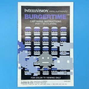 Intellivision Burgertime Game Instructions 1983