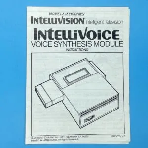 Intellivision Intellivoice Voice Synthesis Module Instructions 1981