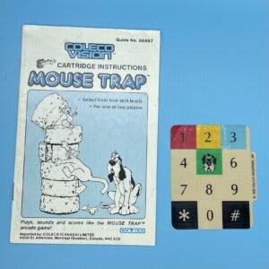 Colecovision Mouse Trap Game Manual and Overlay 1982 Canadian English/French