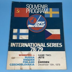 Winnipeg Jets WHA Game Program Dec 15 1978 vs Sweden