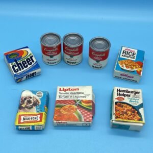 Miniature 1980s Play Food Container Lot - Canadian Bilingual