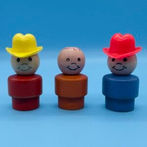 Fisher Price Little People Family Figures - Wooden Heads Lot 3